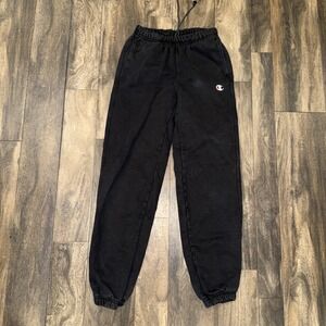Champion Reverse Weave Fleece Tapered‎ Sweatpants Joggers Men's Size XS Black